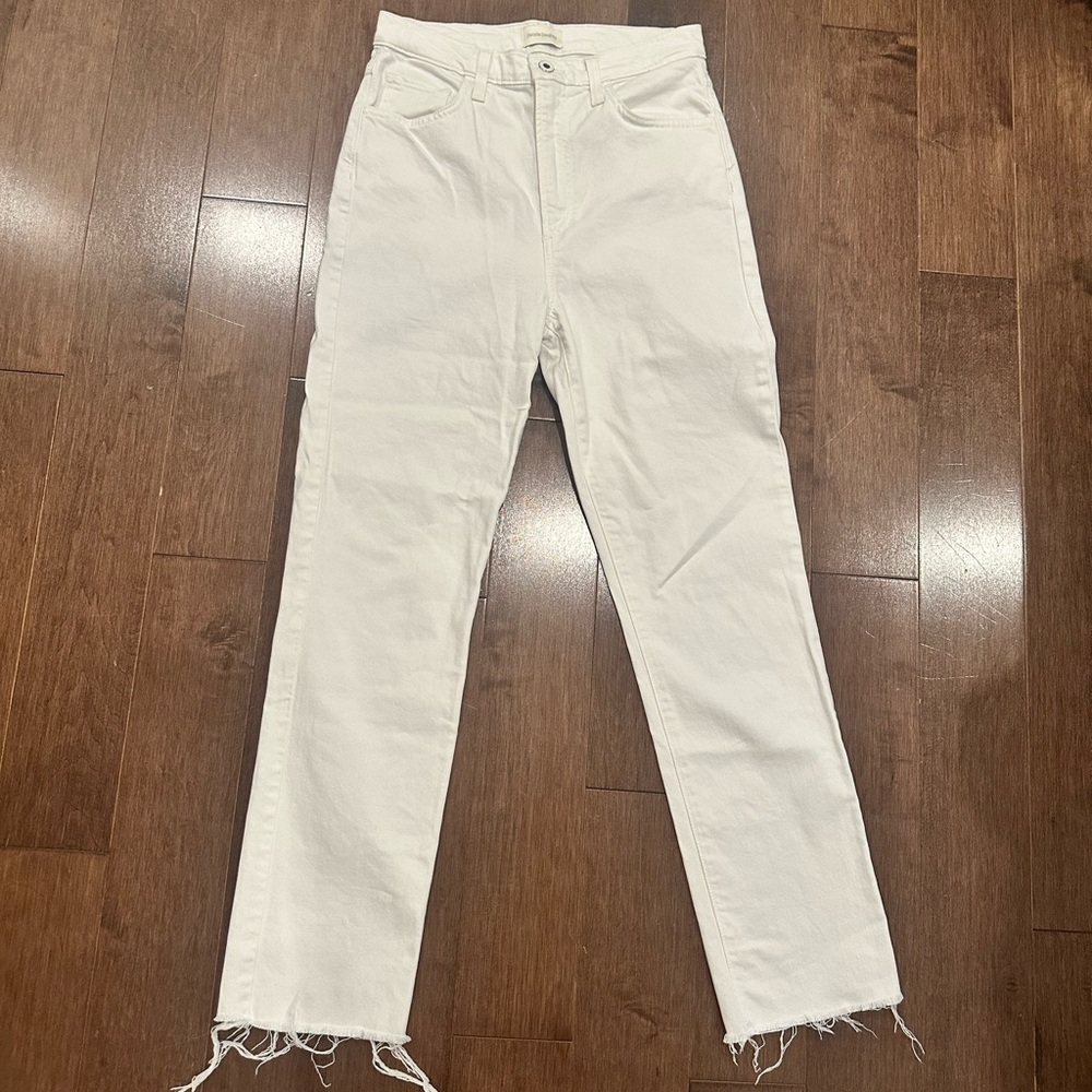Favorite Daughter Valentina High Rise White Jeans